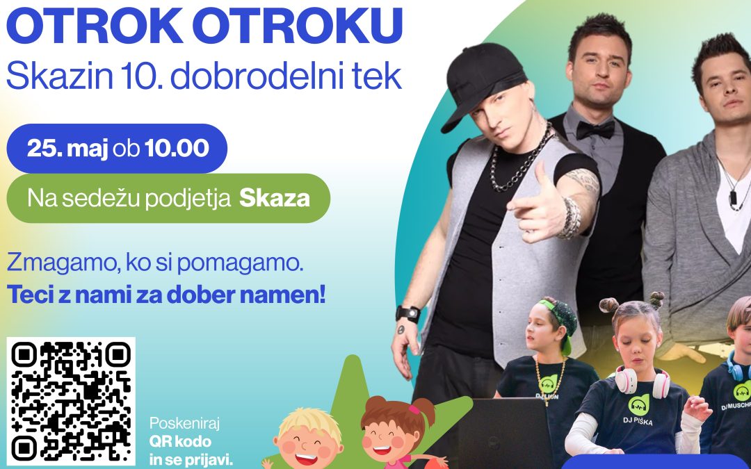 Vabilo na 10. dobrodelni Skazin tek Otrok otroku